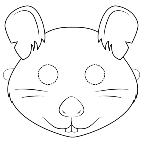 Rat mask coloring book